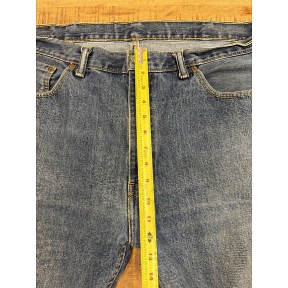 Levis 505 Jeans Mens 40x32 Fits (40x31) Medium Wash Straight Leg Stretch Denim - Picture 8 of 13